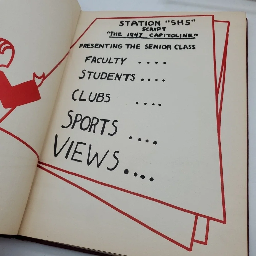 Lot Springfield High School Yearbooks Capitoline 1947- 1948 Illinois Vintage 40'